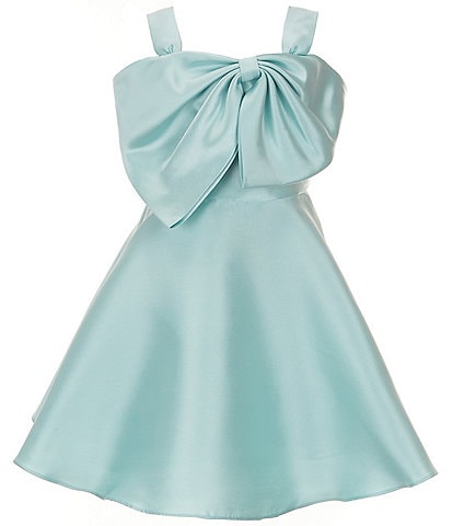 Rare Editions Big Girls 7-16 Sleeveless Bow-Accented Mikado Fit & Flare Dress