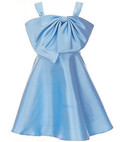 Rare Editions Big Girls 7-16 Sleeveless Bow-Accented Mikado Fit & Flare Dress