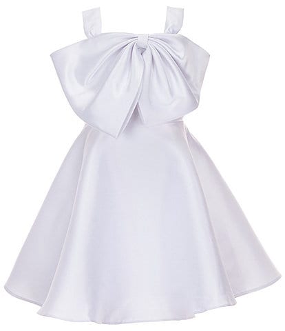 Rare Editions Big Girls 7-16 Sleeveless Bow-Accented Mikado Fit & Flare Dress