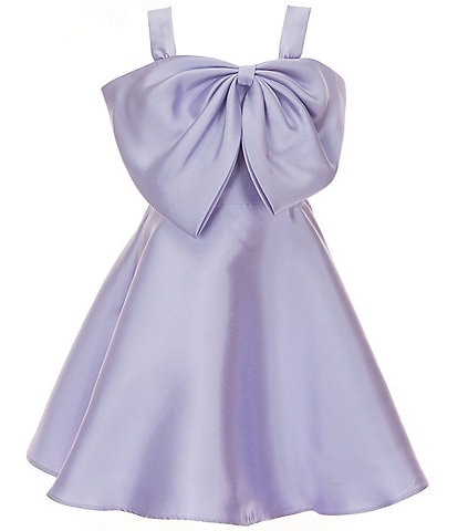 Rare Editions Big Girls 7-16 Sleeveless Bow-Accented Mikado Fit & Flare Dress
