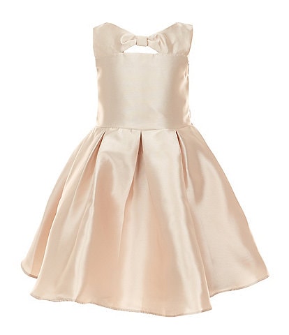Rare Editions Little Girls 2T-6X Bow-Accented Cutout-Front Fit-And-Flare Mikado Dress