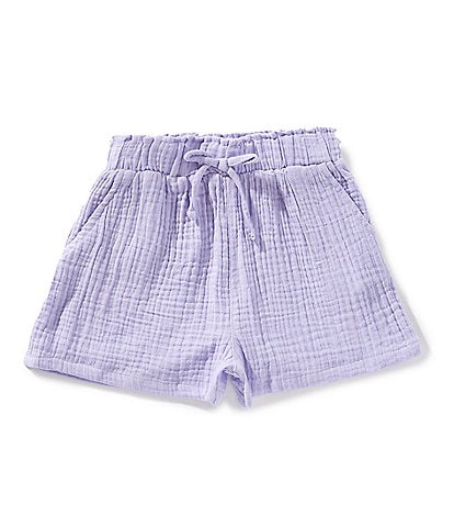 Indie Gold Little Girls 2T-6X Double Gauze Flutter Shorts