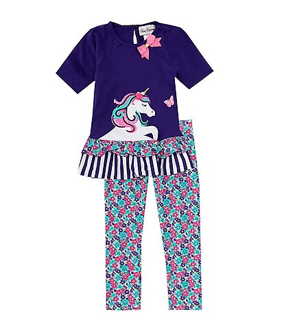 Rainbow Unicorns Kids Pajama Set - Little Blue House CA