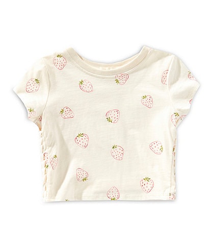 Indie Gold Little Girls 2T-6X Short Sleeve Strawberry-Printed T-Shirt