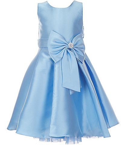 Rare Editions Little Girls 2T-6X Sleeveless Pleated Mikado Fit-And-Flare Dress