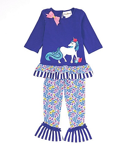Rare Editions Girls Two Piece Embroidered Fox w/pants/NWT/Size 18M/RTLS $48