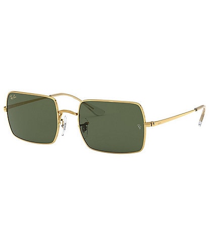 Ray-Ban Gold/Green Icons Legend Rectangle Sunglasses
