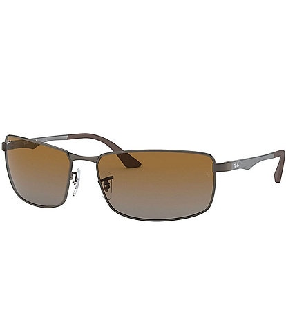 Ray-Ban Men's 0RB3498 61mm Rectangle Gradient Polarized Sunglasses