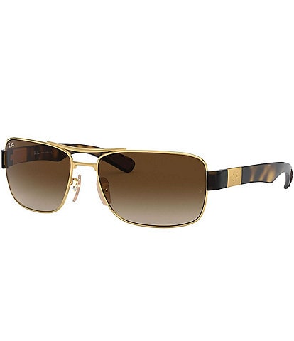 Ray-Ban Men's 0RB3522 61mm Havana Rectangle Sunglasses