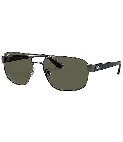 Ray-Ban Men's 0RB3663 60mm Rectangle Polarized Sunglasses