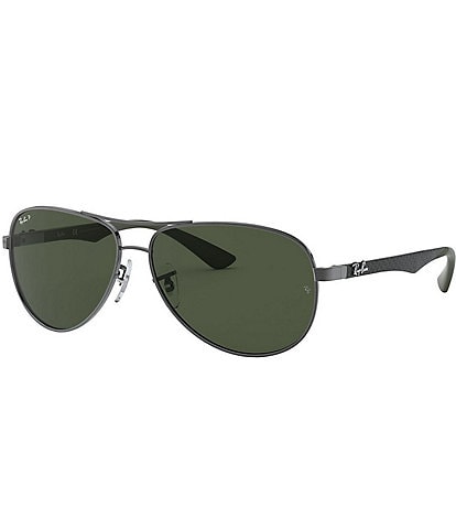 Ray-Ban Men's 0RB8313 61mm Aviator Polarized Rimless Sunglasses