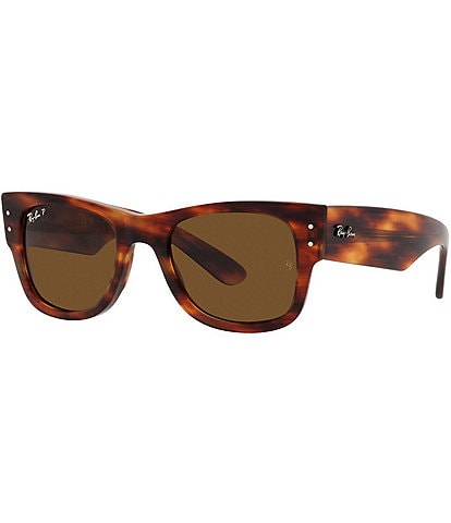 Ray-Ban Men's 51mm Polarized Striped Havana Square Sunglasses