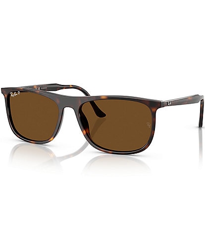 Ray-Ban Men's RB2216F 61mm Polarized Rectangular Sunglasses