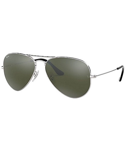 Ray-Ban Unisex 0RB3025 62mm Mirrored Aviator Sunglasses