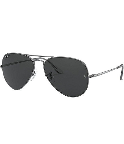 Ray-Ban Unisex 0RB3689 58mm Aviator Polarized Sunglasses