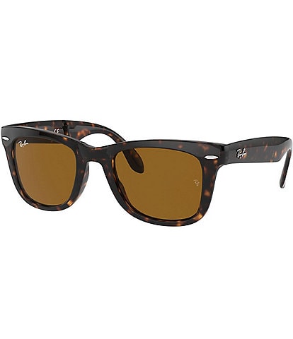 Ray-Ban Unisex Folding Wayfarer 0RB4105 54mm Square Sunglasses