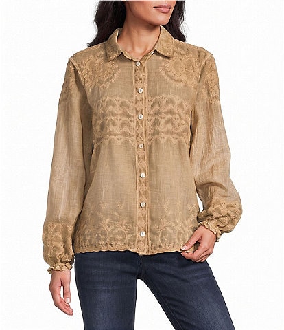 Reba Lacey Long Sleeve Top