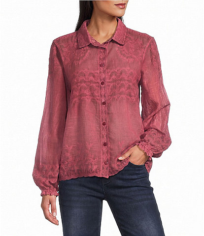 Reba Lacey Long Sleeve Top