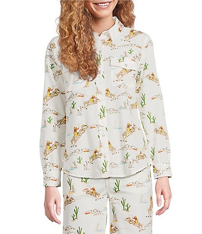 Reba Louise Cowboy Button Front Long Sleeve Shirt