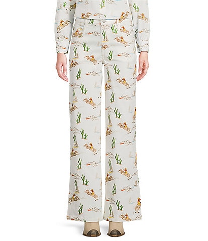Reba Louise Cowboy Wide-Leg Jeans