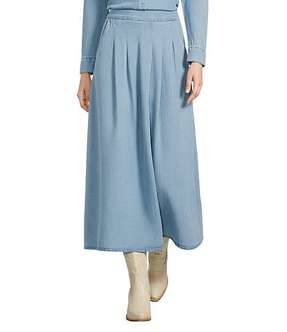 Reba Ranchland Blues A-Line Pull On Coordinating Midi Skirt