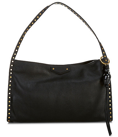 REBECCA MINKOFF Dylan Rectangle Leather Studded Shoulder Bag