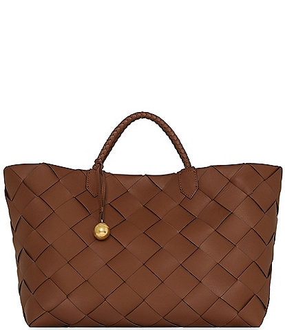 REBECCA MINKOFF Frankie Woven Leather Tote Bag