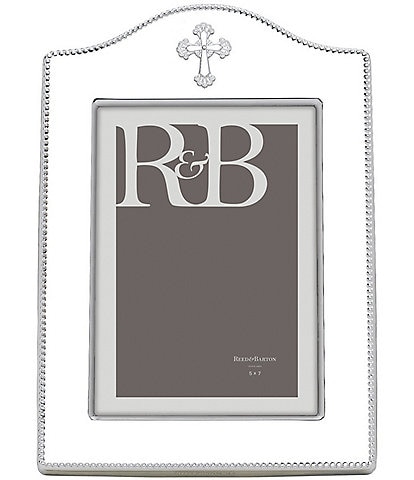 Reed & Barton Abbey Cross Silver 5#double; x 7#double; Picture Frame