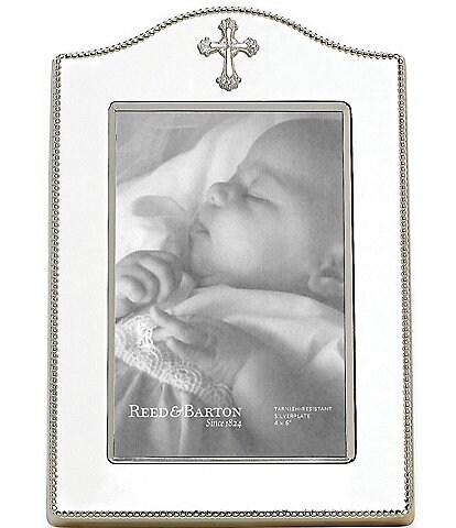 Reed & Barton Abbey Cross Silver-Plated 4#double; x 6#double; Picture Frame