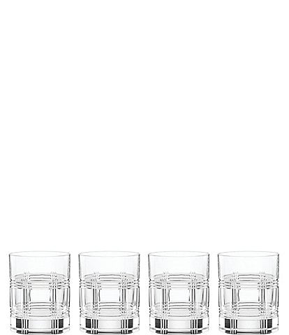 Reed & Barton Hudson Crystal Double Old Fashion Glasses, Set of 4