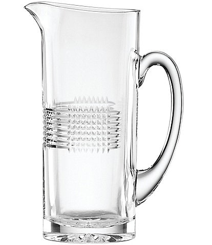 Reed & Barton Sloane Crystal Crosshatched Pattern Pitcher