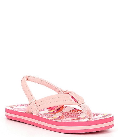 Reef Girls' Little Ahi Rainbows and Clouds Flip-Flops (Infant)