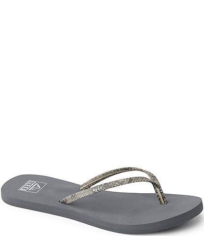 Reef Women's Bliss Nights Snake Print Flip Flops