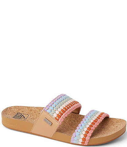 Reef Women's Cushion Vista Woven Slide Sandals