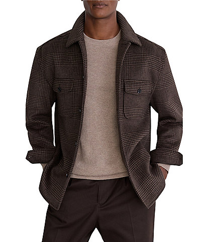 Reiss Gano Check Wool Blend Overshirt