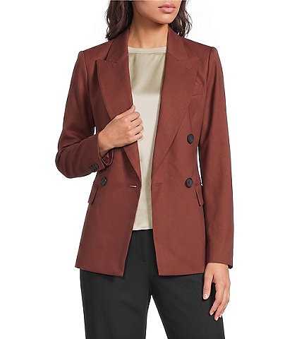 Reiss Solene Double-Breasted Wool Blend Blazer
