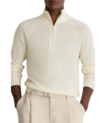 Reiss Tristan Textured Half-Zip Pullover