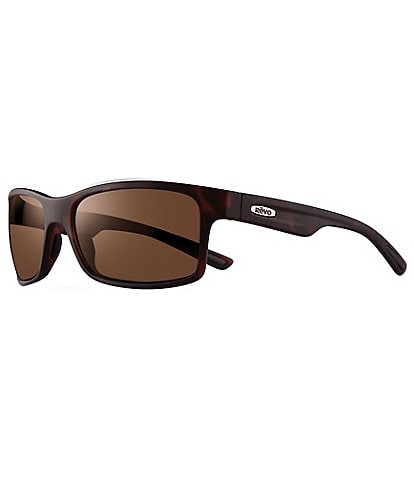 Unisex Crawler Matte 59mm Polarized Square Sunglasses - Matte Tortoise/Terra Lens