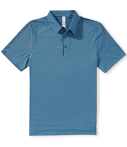 RHONE Approach Seersucker Tech Short Sleeve Polo Shirt