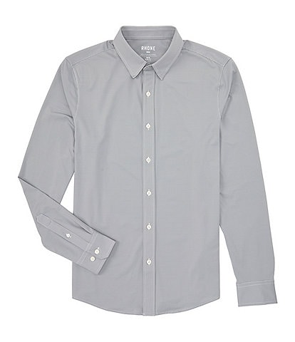 Rhone Commuter Geo Dot Performance Stretch Long Sleeve Woven Shirt