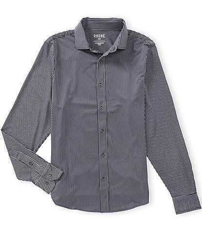 RHONE Commuter Slim Fit Stripe Long Sleeve Woven Shirt