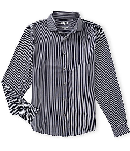 RHONE Commuter Slim Fit Stripe Long Sleeve Woven Shirt