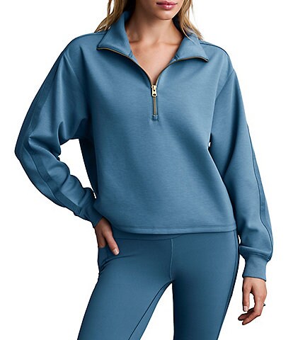 RHONE Dreamglow Track 1/4 Zip Mock Neck Long Sleeve Pullover