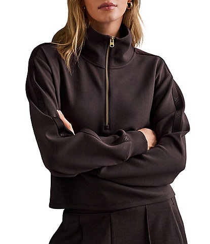 RHONE Dreamglow Track 1/4 Zip Mock Neck Long Sleeve Pullover