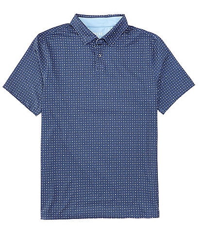 Rhone Performance Stretch Golf Sport Printed Short Sleeve Polo Shirt