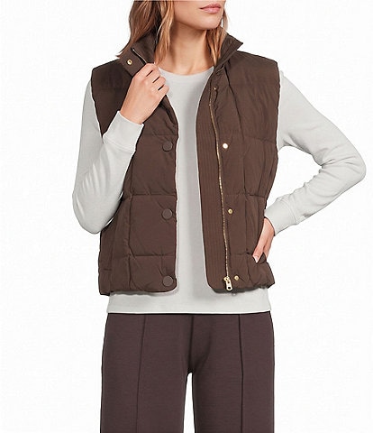 RHONE Powder Collard Sleeveless Zipper Front Puffer Down Vest