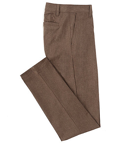 RHONE Slim Fit Flat-Front Performance Stretch Textured Pants