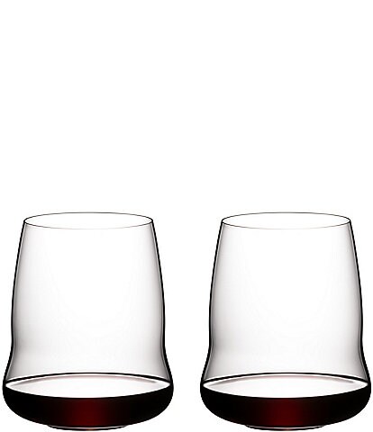 Riedel Stemless Wings Clear Cabernet Sauvignon Glasses, Set of 2