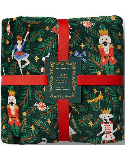 Rifle Paper Co. Nutcracker Ballet Fleece Throw Blanket