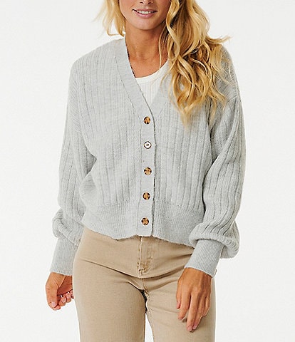 Rip Curl Afterglow Button Front Cropped Cardigan